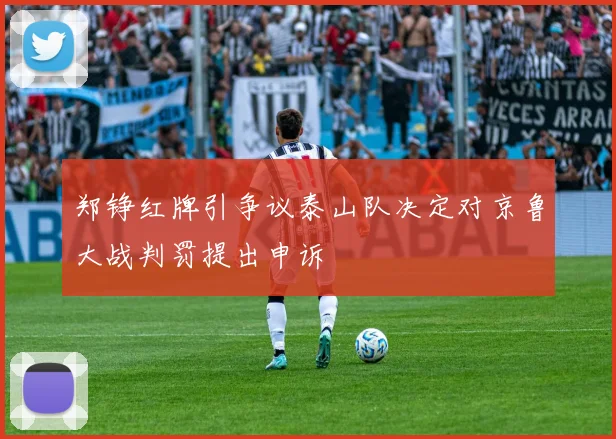郑铮红牌引争议泰山队决定对京鲁大战判罚提出申诉